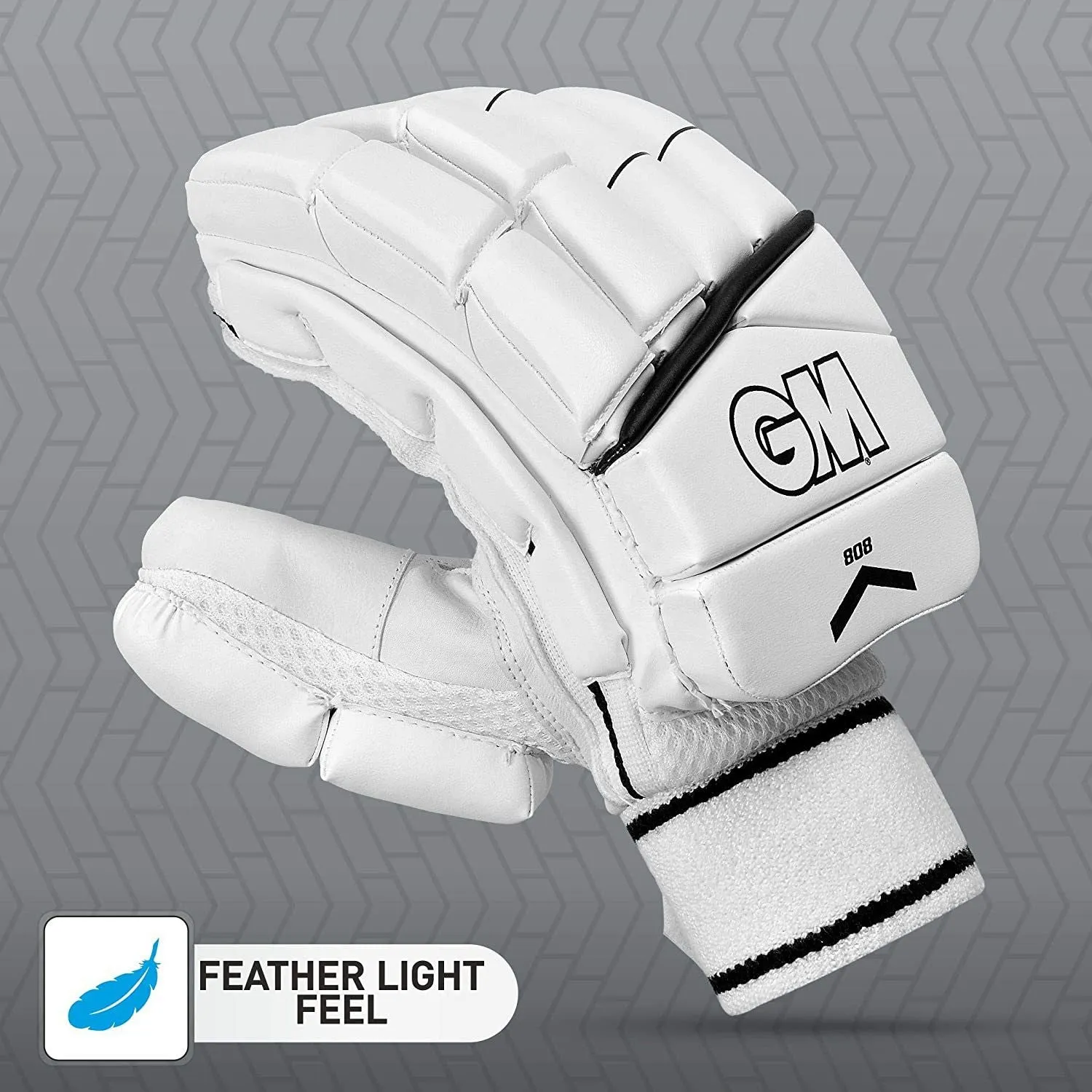 303 Cricket Batting Gloves for Youth Right Handed | Free Cover | White/Black