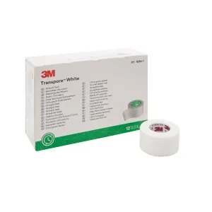 3M™ Transpore™ Plastic Medical Tape, 1 Inch x 10 Yard, White, 1 Roll