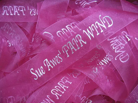 7/8" Organza Printed Ribbon By The Roll