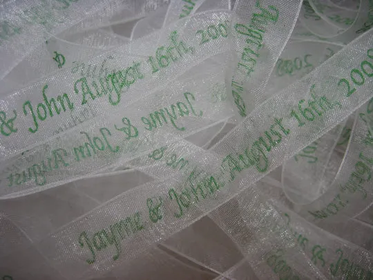 7/8" Organza Printed Ribbon By The Roll