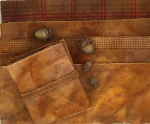 ACORNS Hand Dyed Wool Bundle for Rug Hooking and Wool Applique