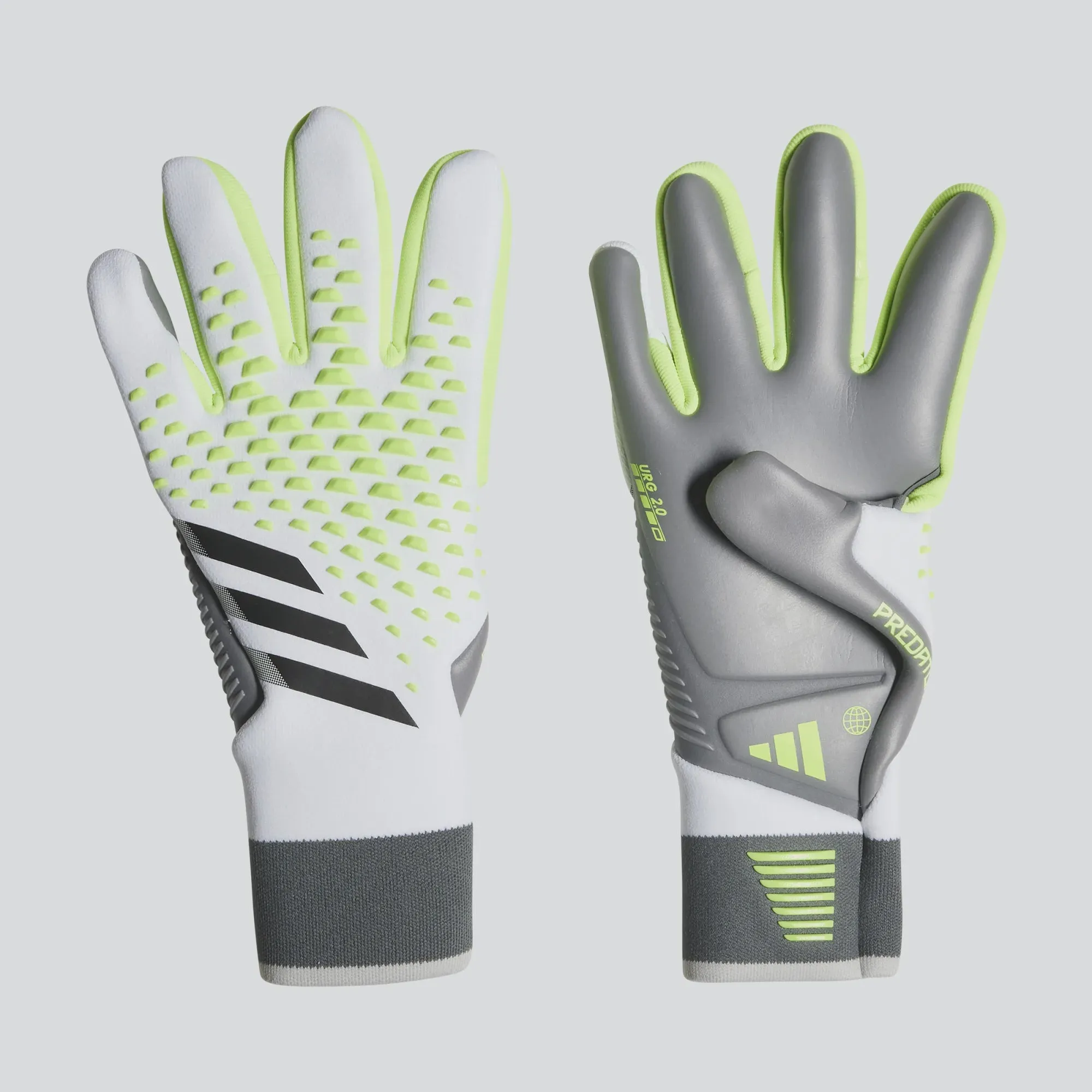 adidas Predator GL Pro Goalkeeper Gloves- White/Black/Lemon