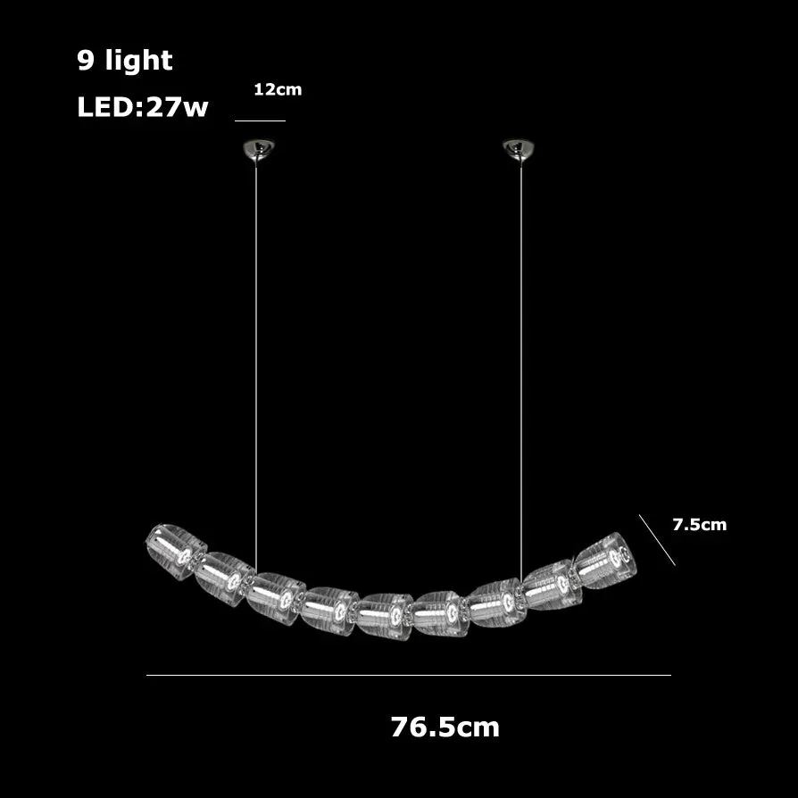 AKolia Bullet Necklace Dimmable LED Deco Ceiling Chandelier