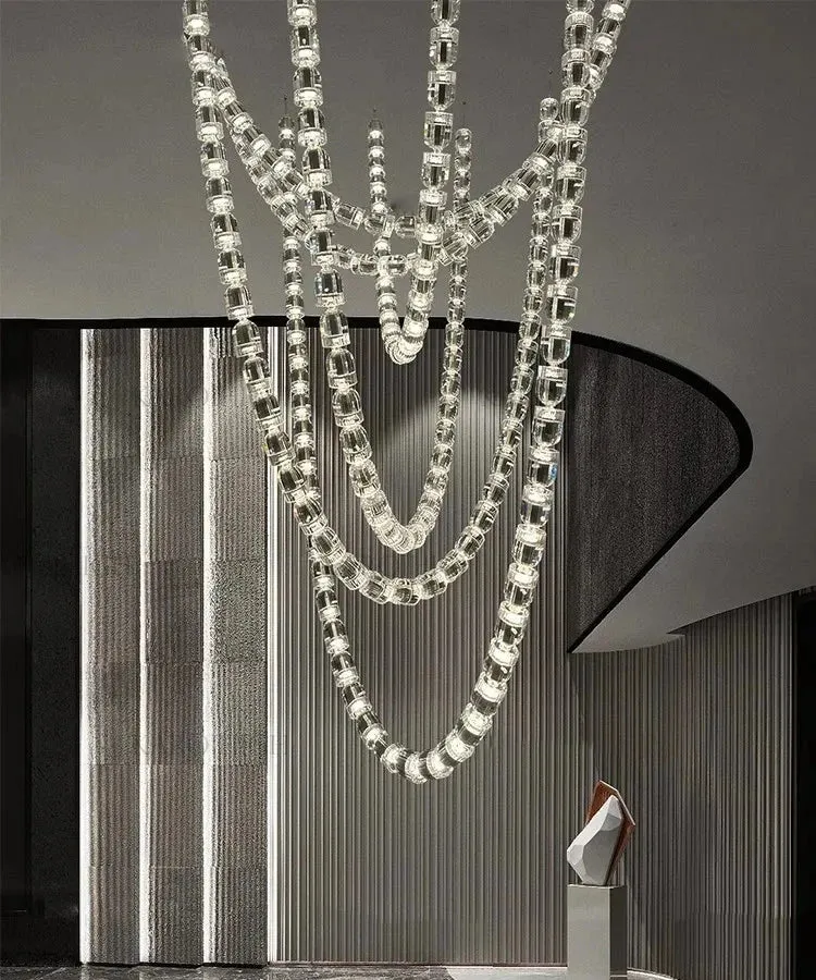 AKolia Bullet Necklace Dimmable LED Deco Ceiling Chandelier