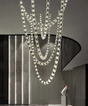 AKolia Bullet Necklace Dimmable LED Deco Ceiling Chandelier