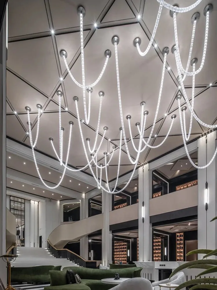 AKolia Bullet Necklace Dimmable LED Deco Ceiling Chandelier
