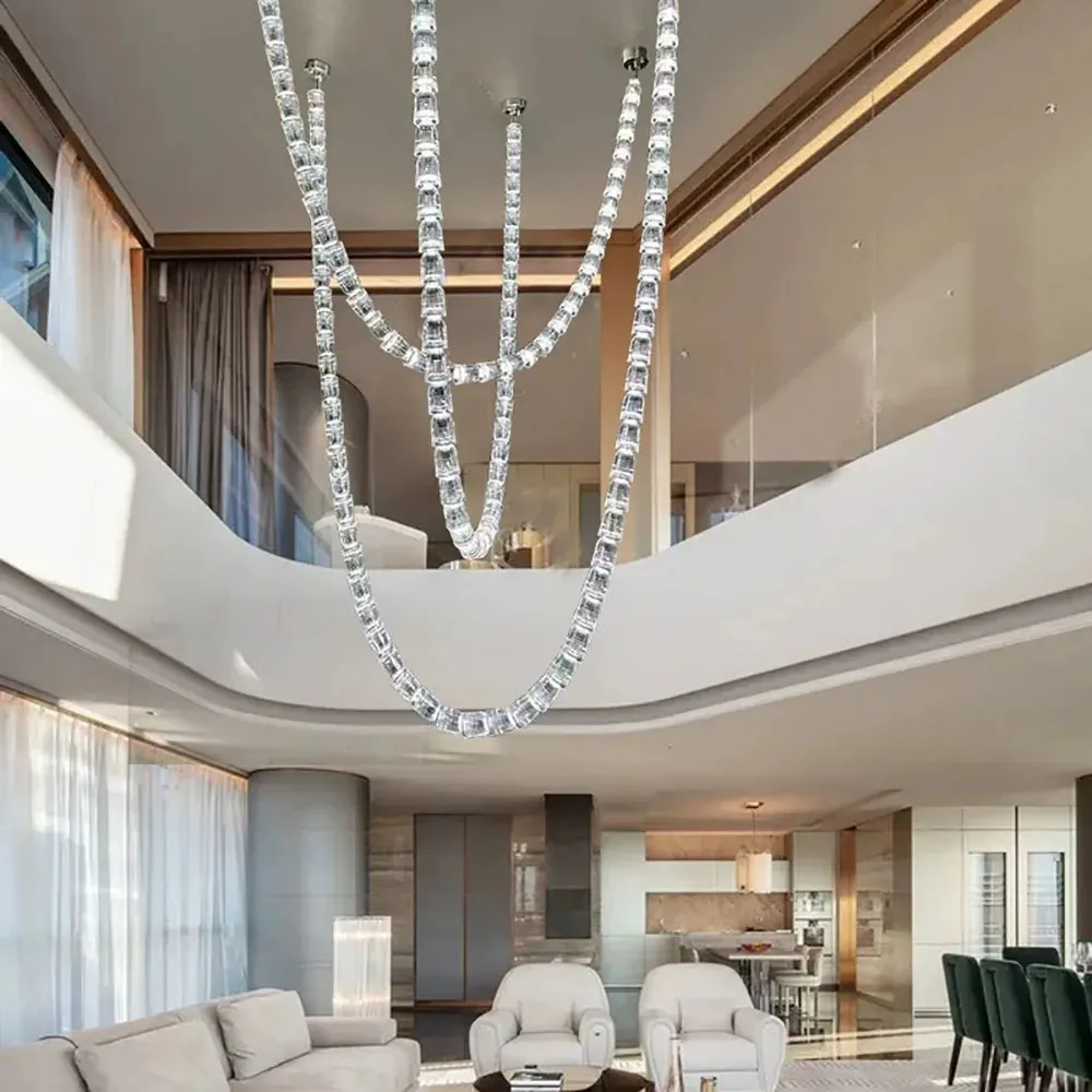 AKolia Bullet Necklace Dimmable LED Deco Ceiling Chandelier