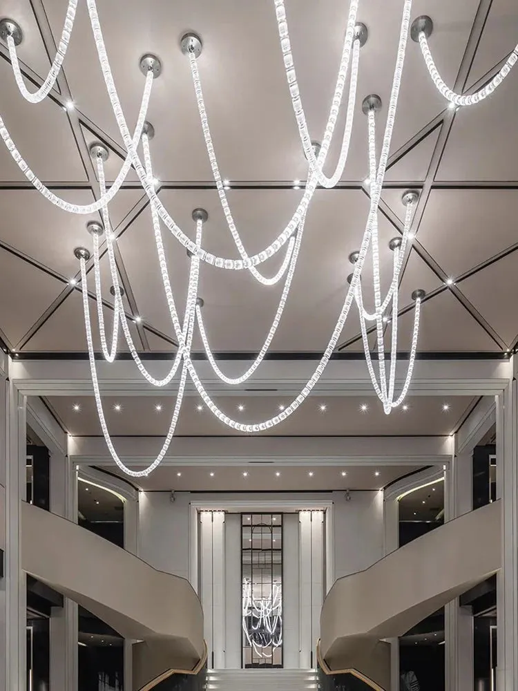 AKolia Bullet Necklace Dimmable LED Deco Ceiling Chandelier