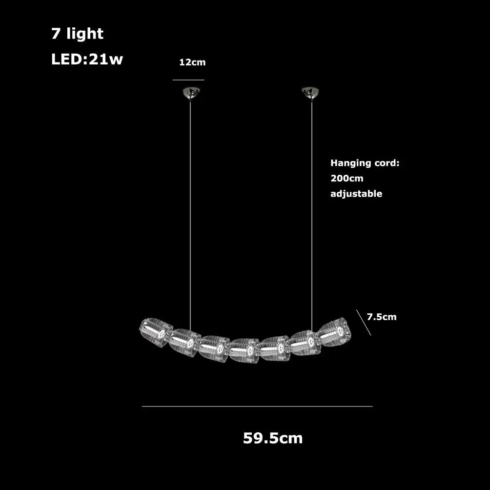 AKolia Bullet Necklace Dimmable LED Deco Ceiling Chandelier