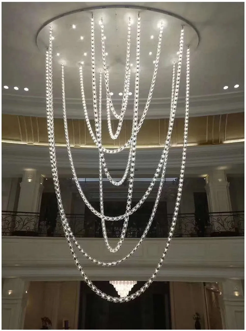 AKolia Bullet Necklace Dimmable LED Deco Ceiling Chandelier