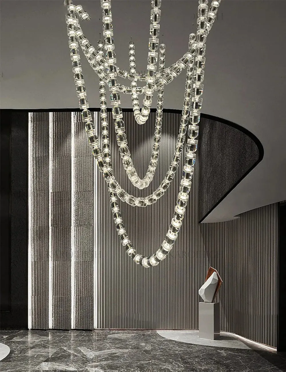 AKolia Bullet Necklace Dimmable LED Deco Ceiling Chandelier
