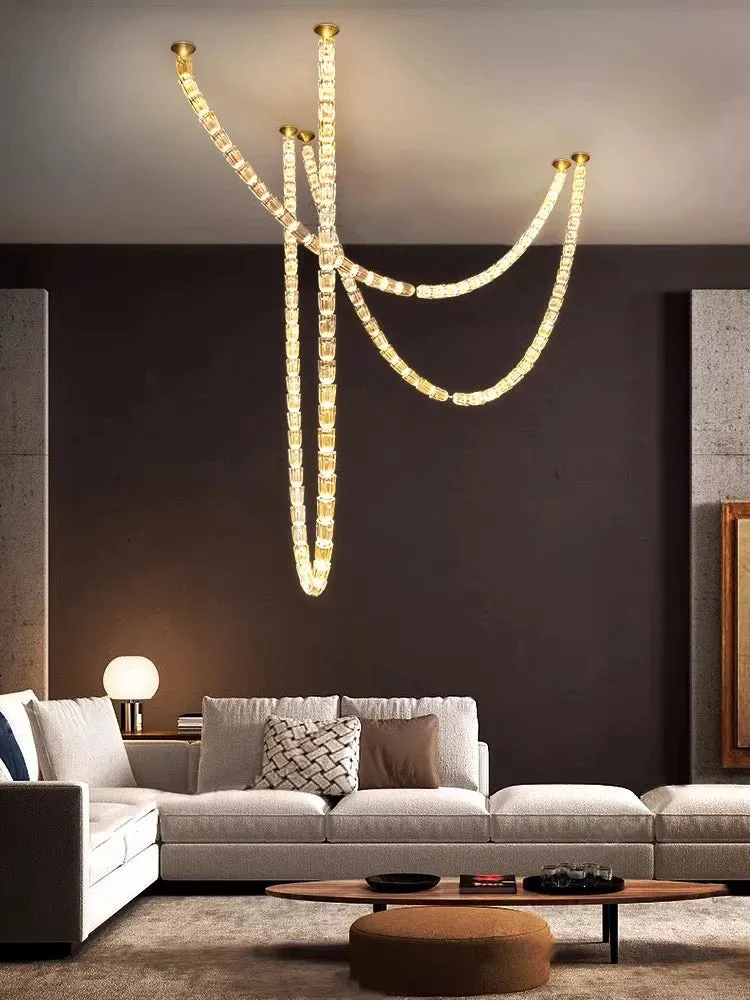AKolia Bullet Necklace Dimmable LED Deco Ceiling Chandelier
