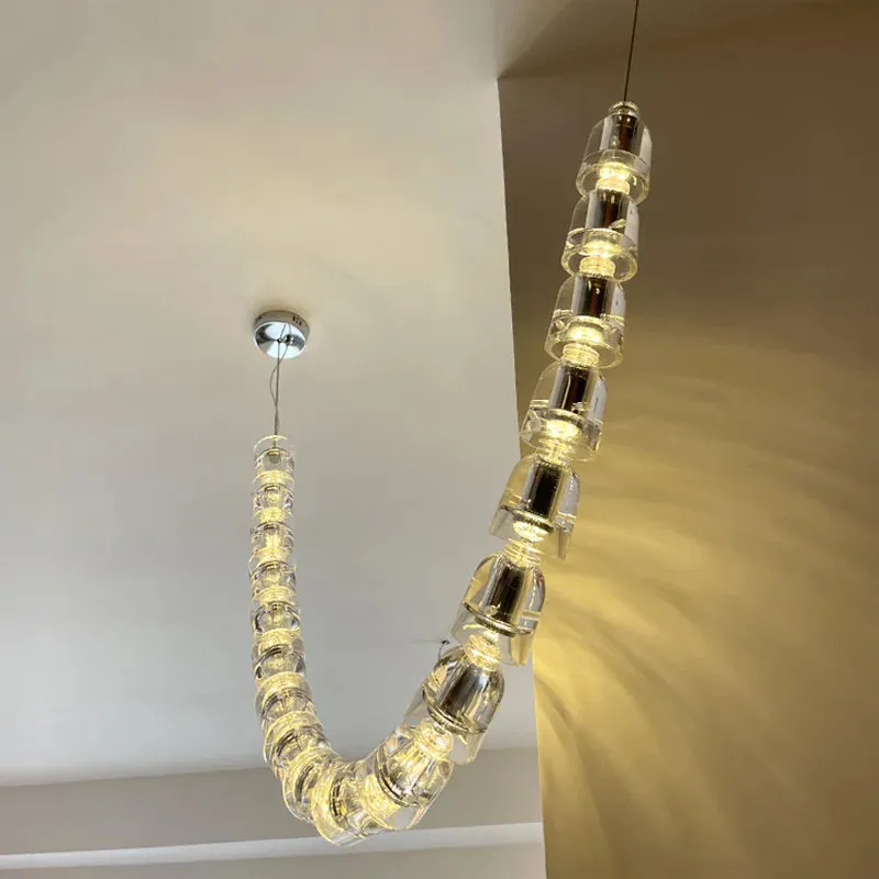 AKolia Bullet Necklace Dimmable LED Deco Ceiling Chandelier