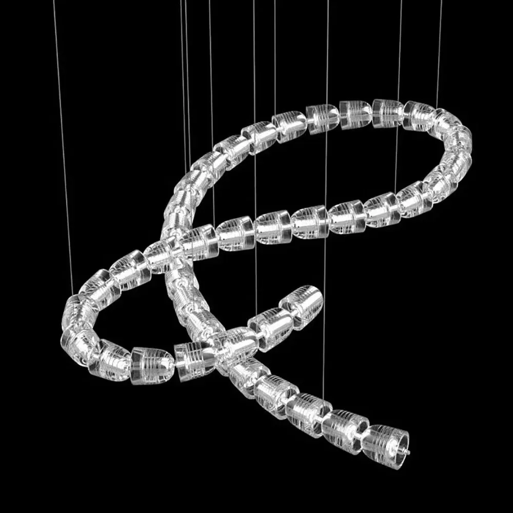 AKolia Bullet Necklace Dimmable LED Deco Ceiling Chandelier