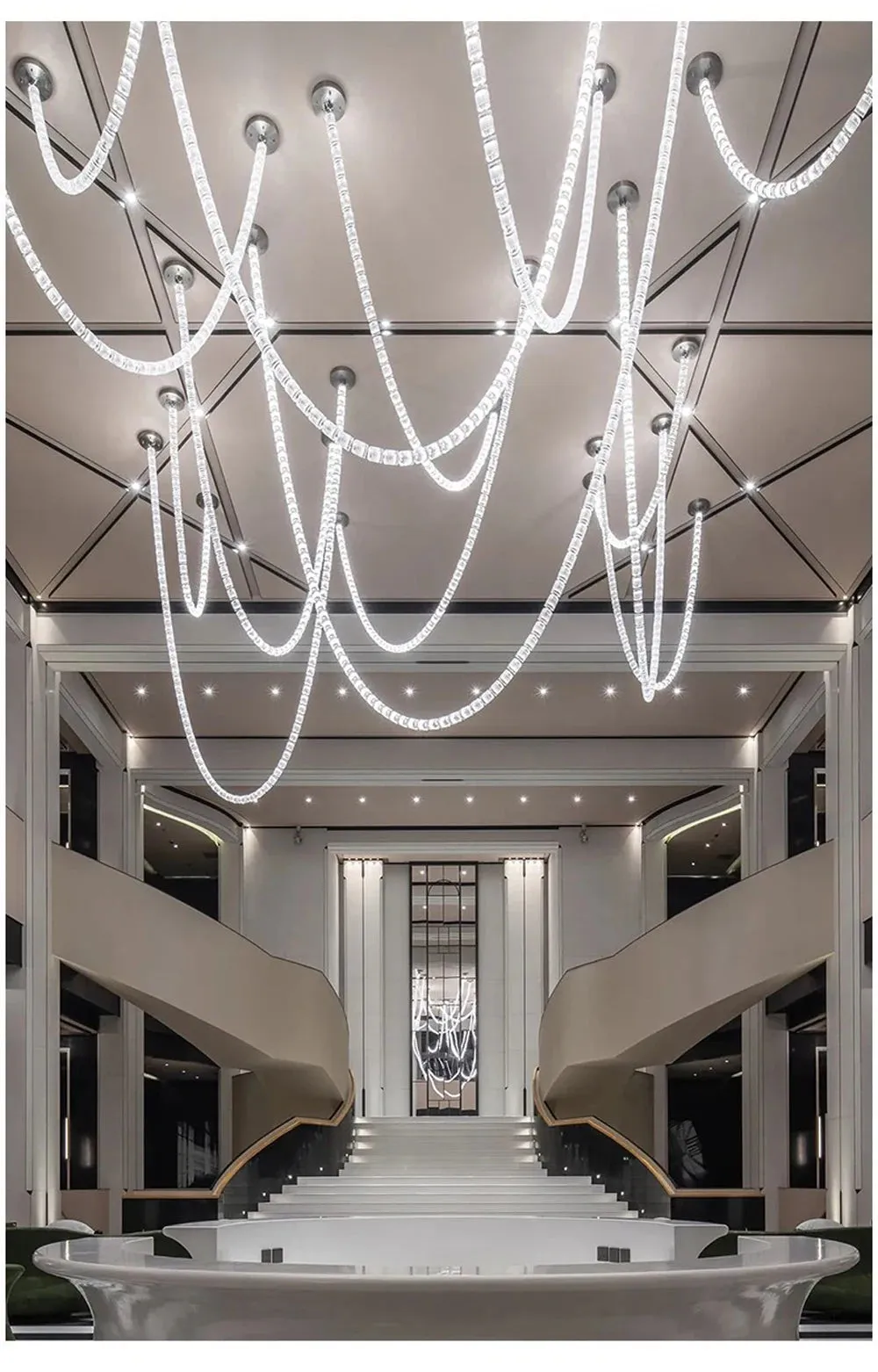 AKolia Bullet Necklace Dimmable LED Deco Ceiling Chandelier