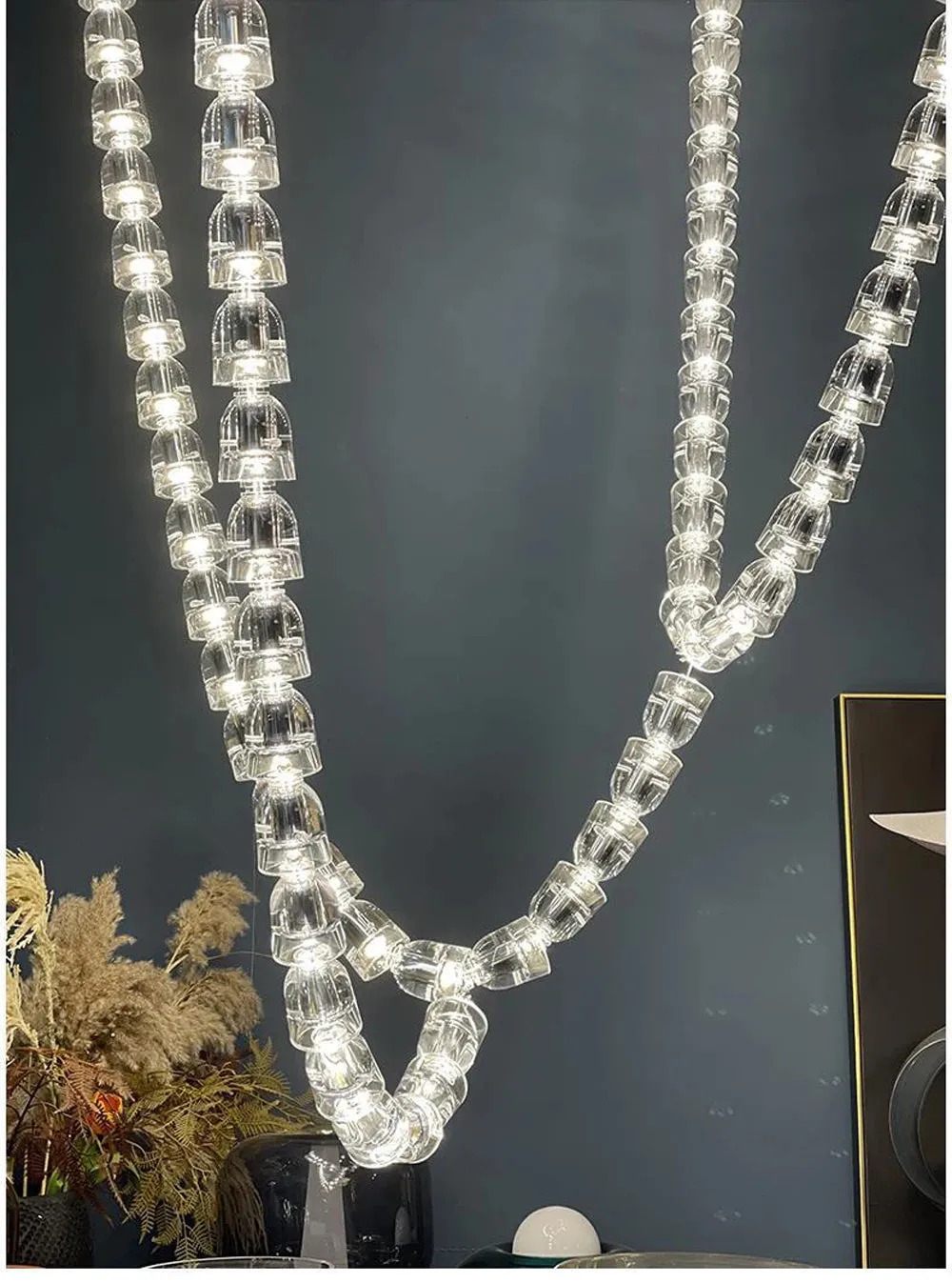 AKolia Bullet Necklace Dimmable LED Deco Ceiling Chandelier