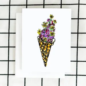 ARTJADEN | Floral Cone Art Card
