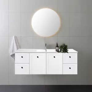 AUSTIN 1500mm Wall Hung Bathroom Vanity   Ceramic Top