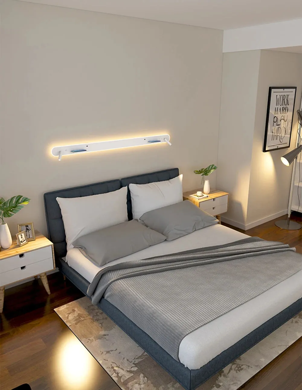 Barriva Wireless Charging   Reading Wall Lamp