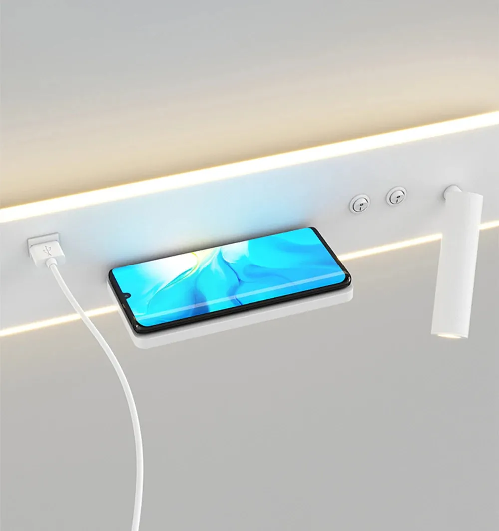 Barriva Wireless Charging   Reading Wall Lamp