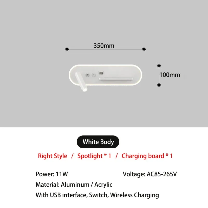 Barriva Wireless Charging   Reading Wall Lamp
