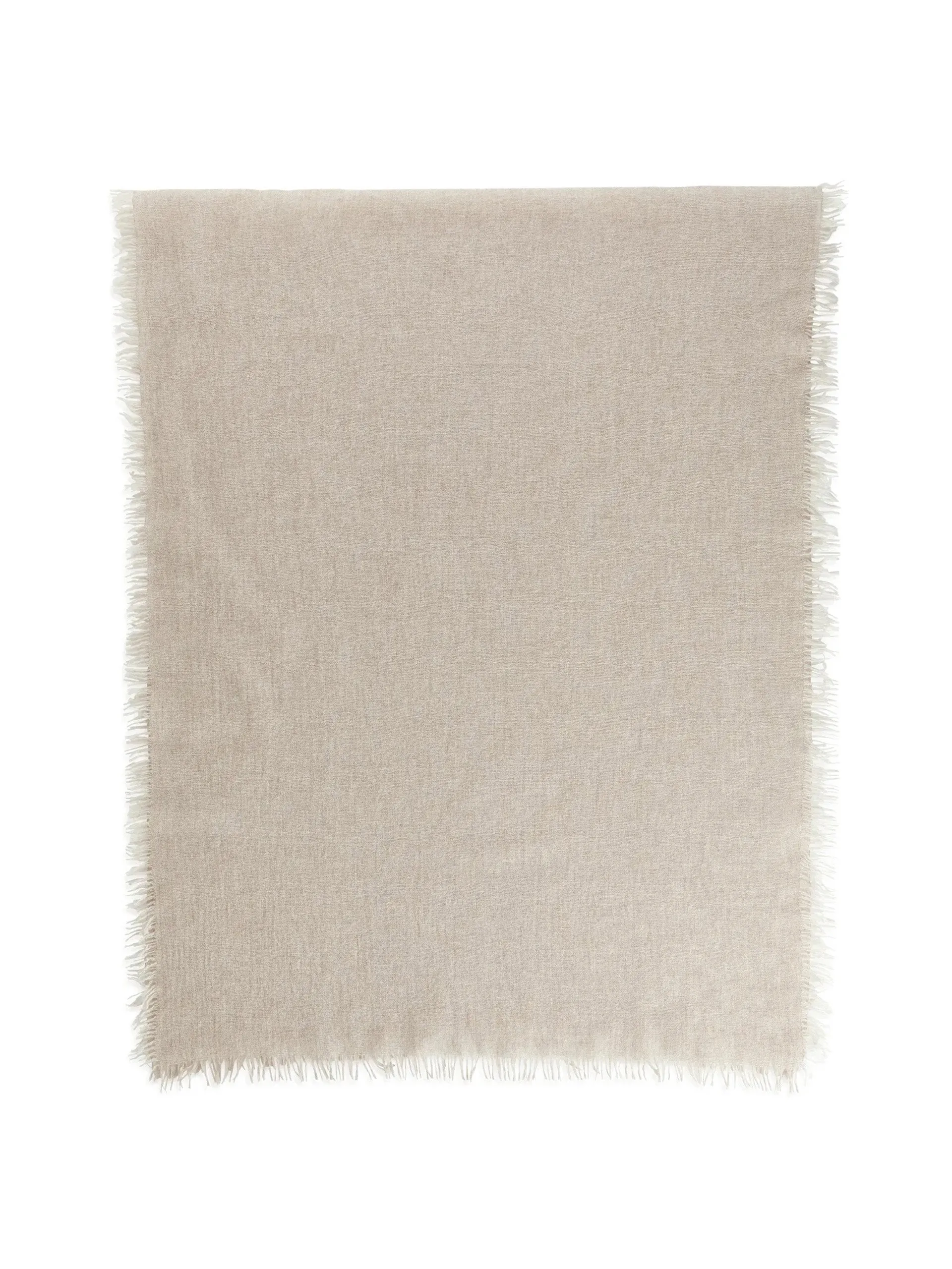 Beige light wool scarf