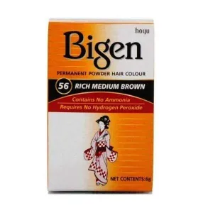Bigen Hair Color Powder #56 Rich Medium Brown 6G