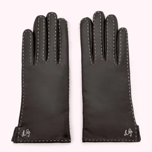 BLACK CONTRAST STITCH KYLE LEATHER GLOVE
