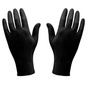 Black Powder Free Ultra Thin Nitrile Gloves Micro Textured