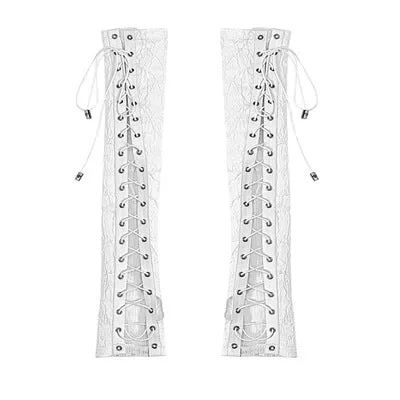 Blood Supply The White Doll Goth Jacquard Lace Fitted Dress