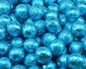 Blue Foil Wrapped Chocolate Balls