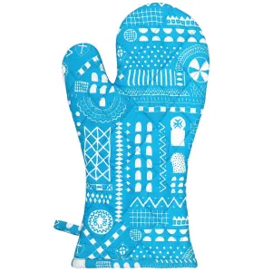Blue Stone Symbol Oven Glove