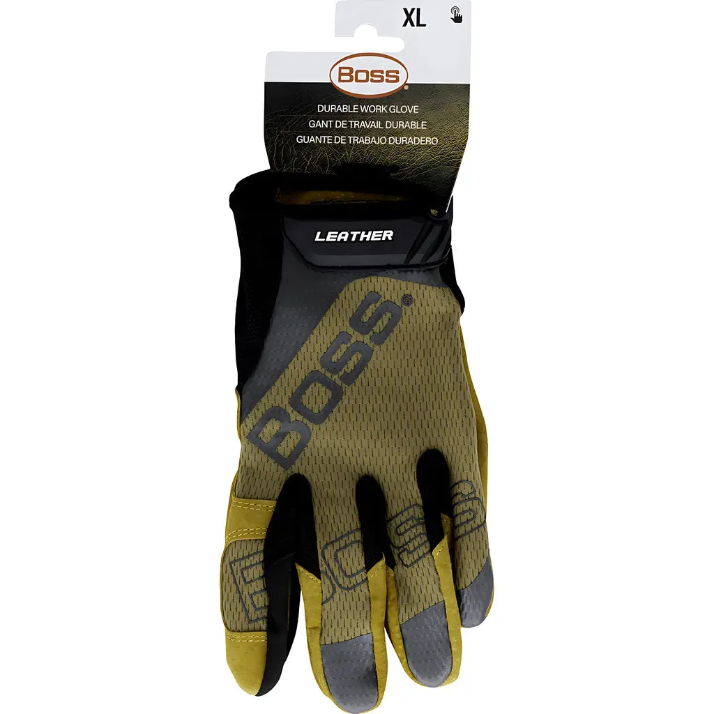 Boss 120-ML1360T/XL Premium Pigskin Leather Palm with Mesh Fabric Back