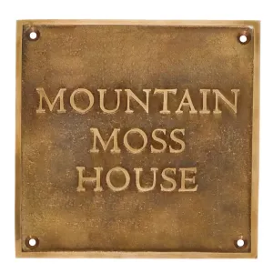 Brass Address Plaque Plate BADP11