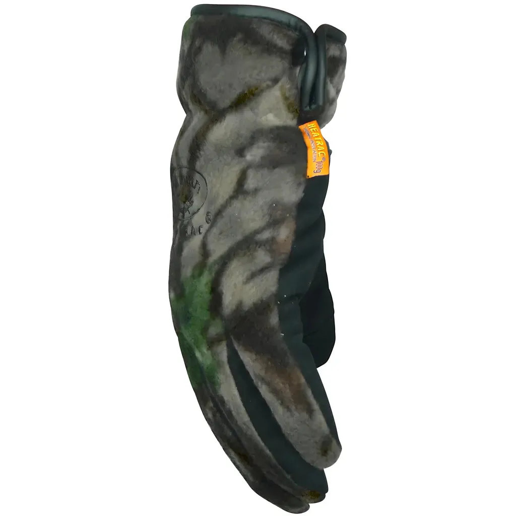Caiman 2394-2 Synthetic Leather Palm Glove with Camouflage Fleece Back and Heatrac Insulation