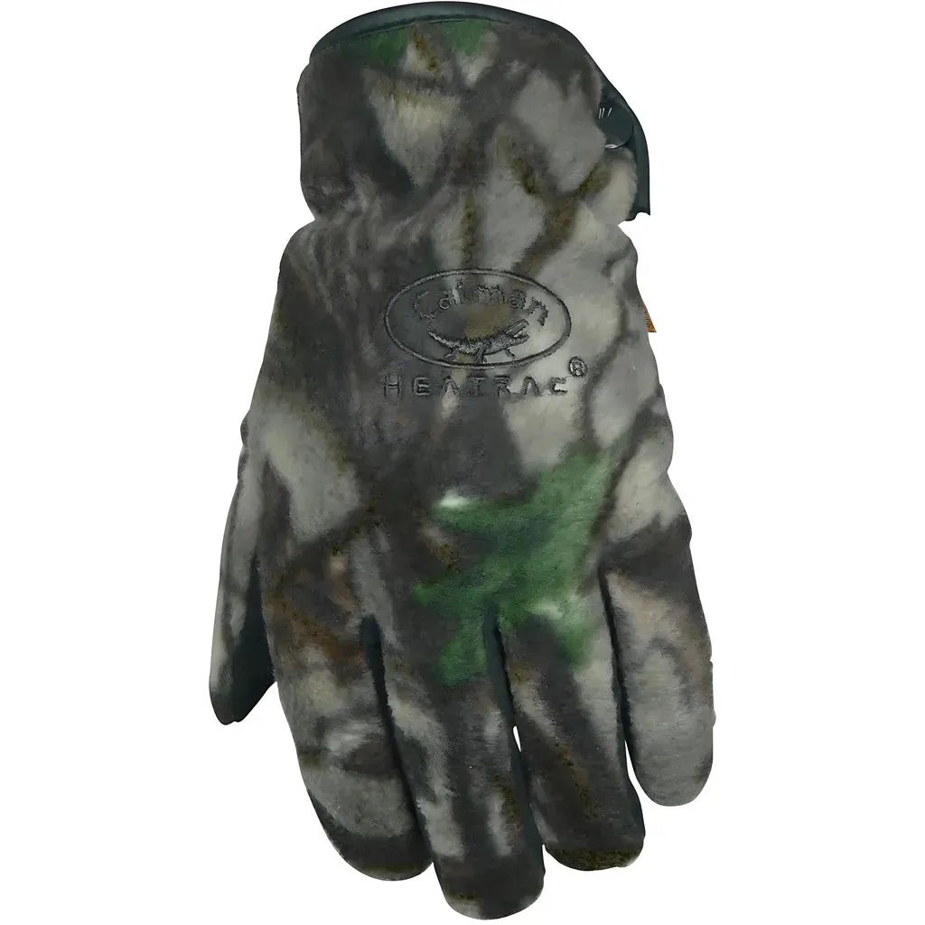 Caiman 2394-2 Synthetic Leather Palm Glove with Camouflage Fleece Back and Heatrac Insulation