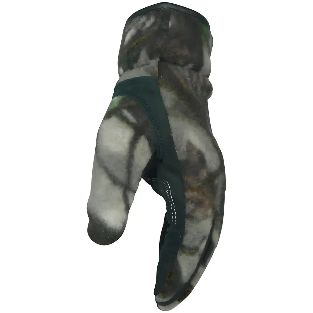 Caiman 2394-2 Synthetic Leather Palm Glove with Camouflage Fleece Back and Heatrac Insulation