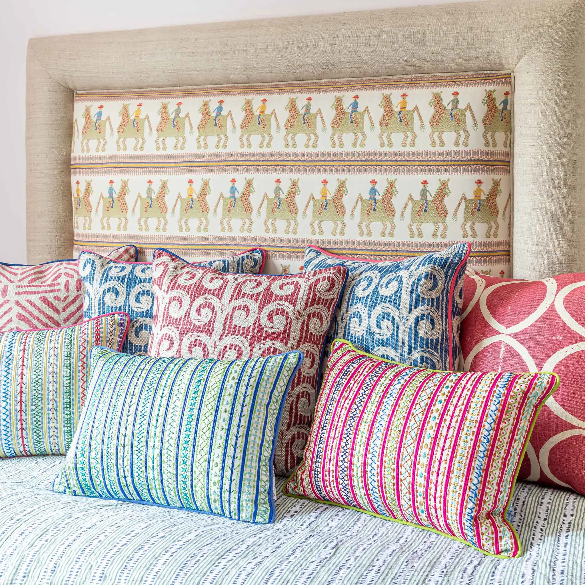 Capri Pink Oblong Cushion