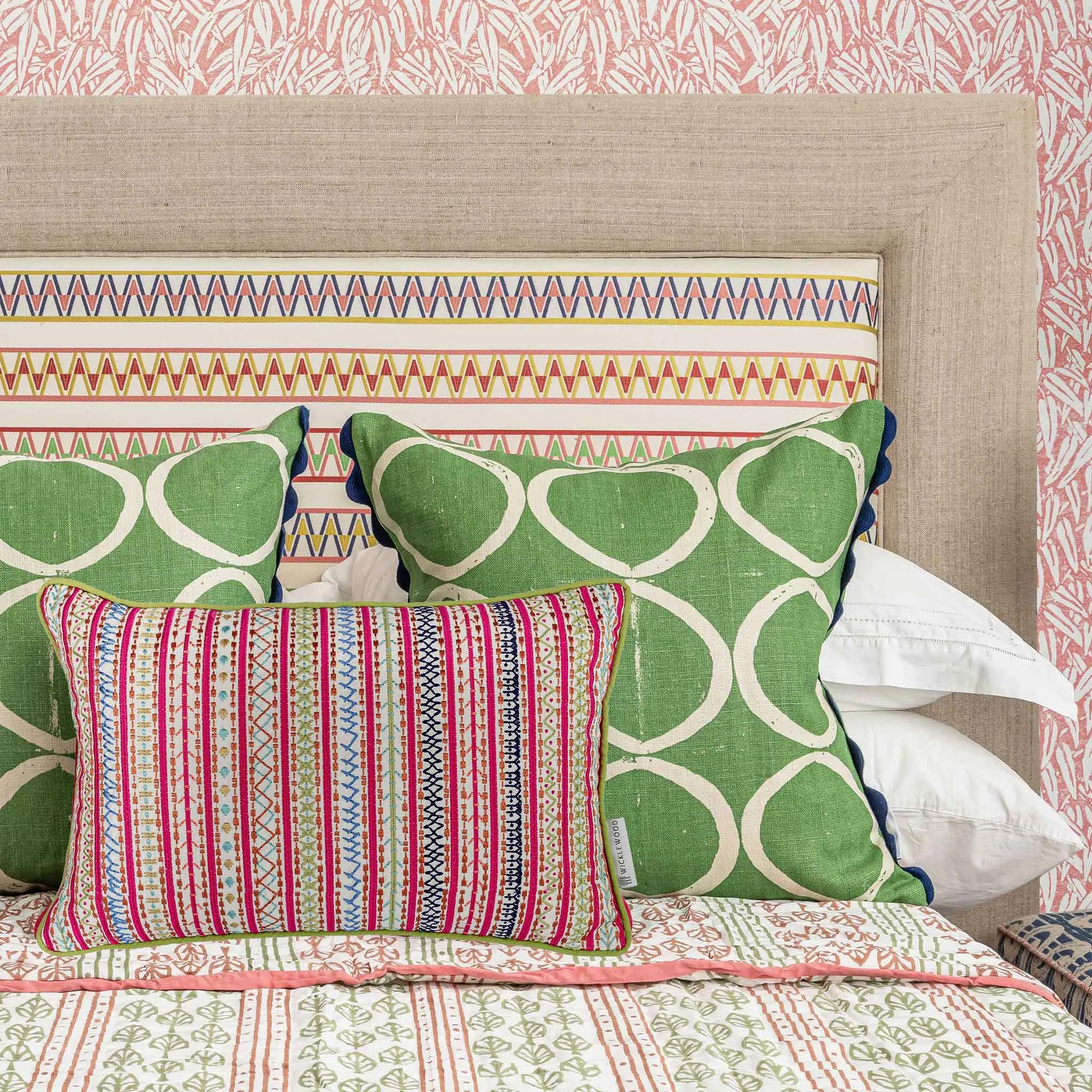 Capri Pink Oblong Cushion