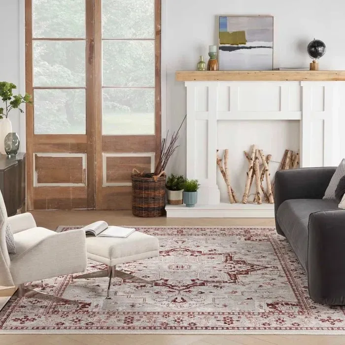 Carina CNA02 Brick/Silver Rug