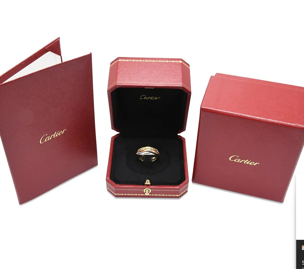 Cartier Trinity Ring, Small Model Size 55 - 18ct Three Colour Gold