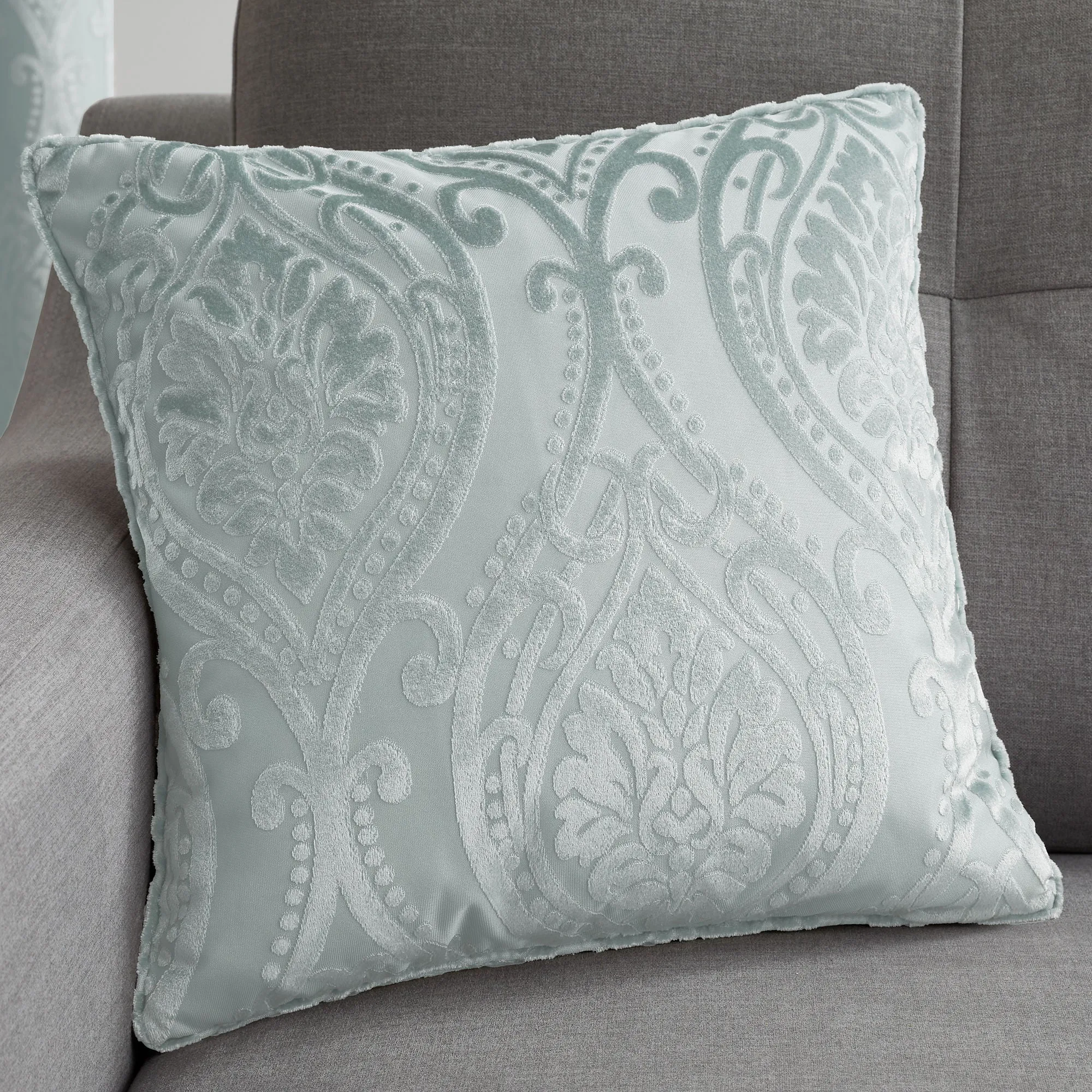 Chateau Cushion by Curtina in Duck Egg 43 x 43cm