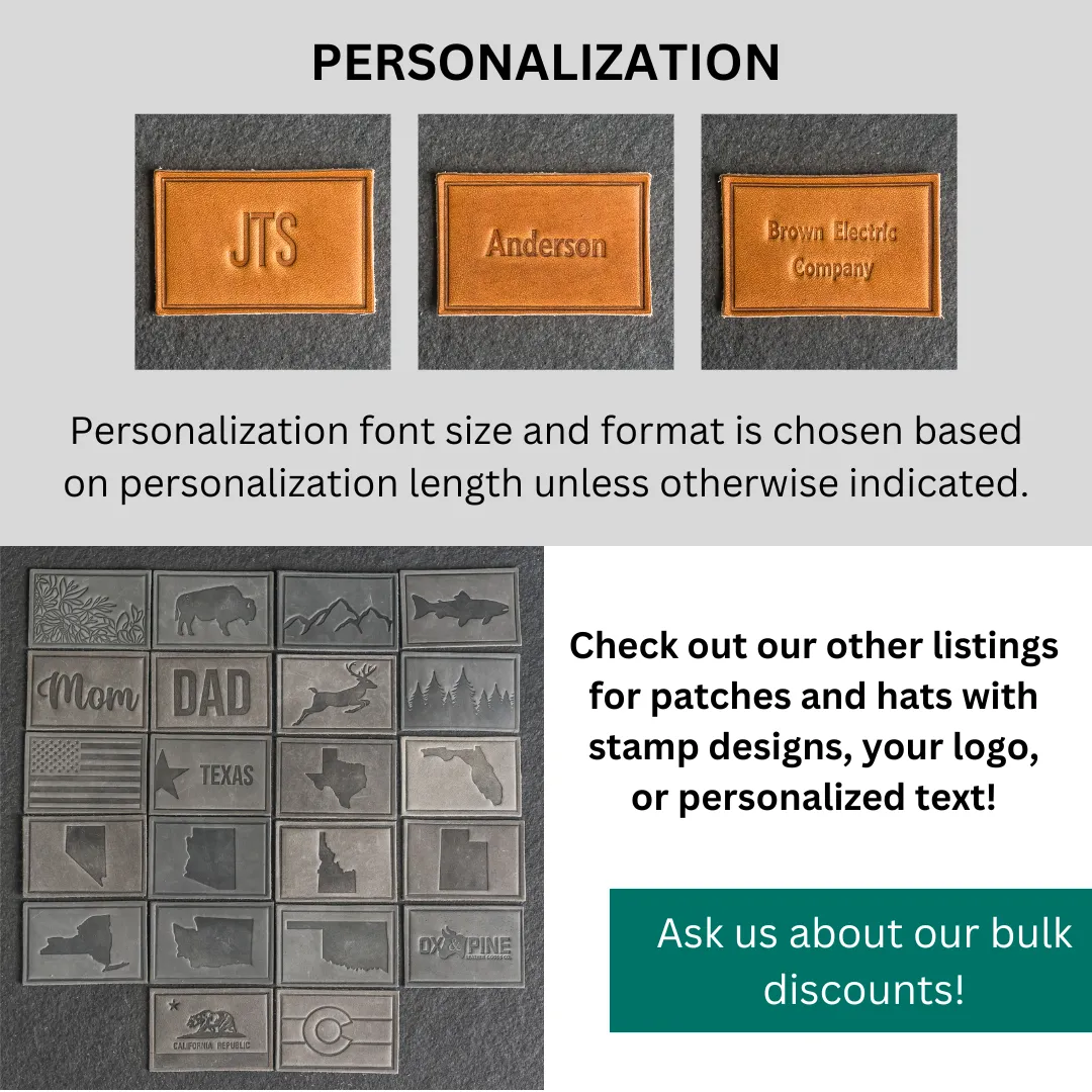 Cheery Mishaps - Custom Leather Patches - Personalized with Logo, Text, or Initials - Blank Leather Patches