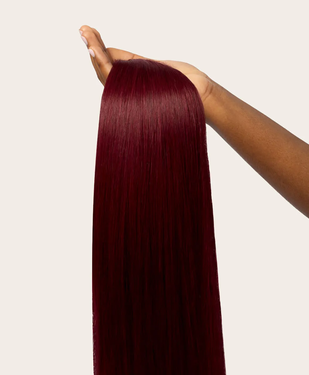 Cherry Red, 20" Single Seamless Clip-In Weft, #530 | 30g