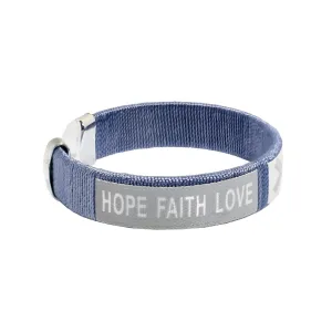 Child Hope Gray Ribbon Bangle Bracelet