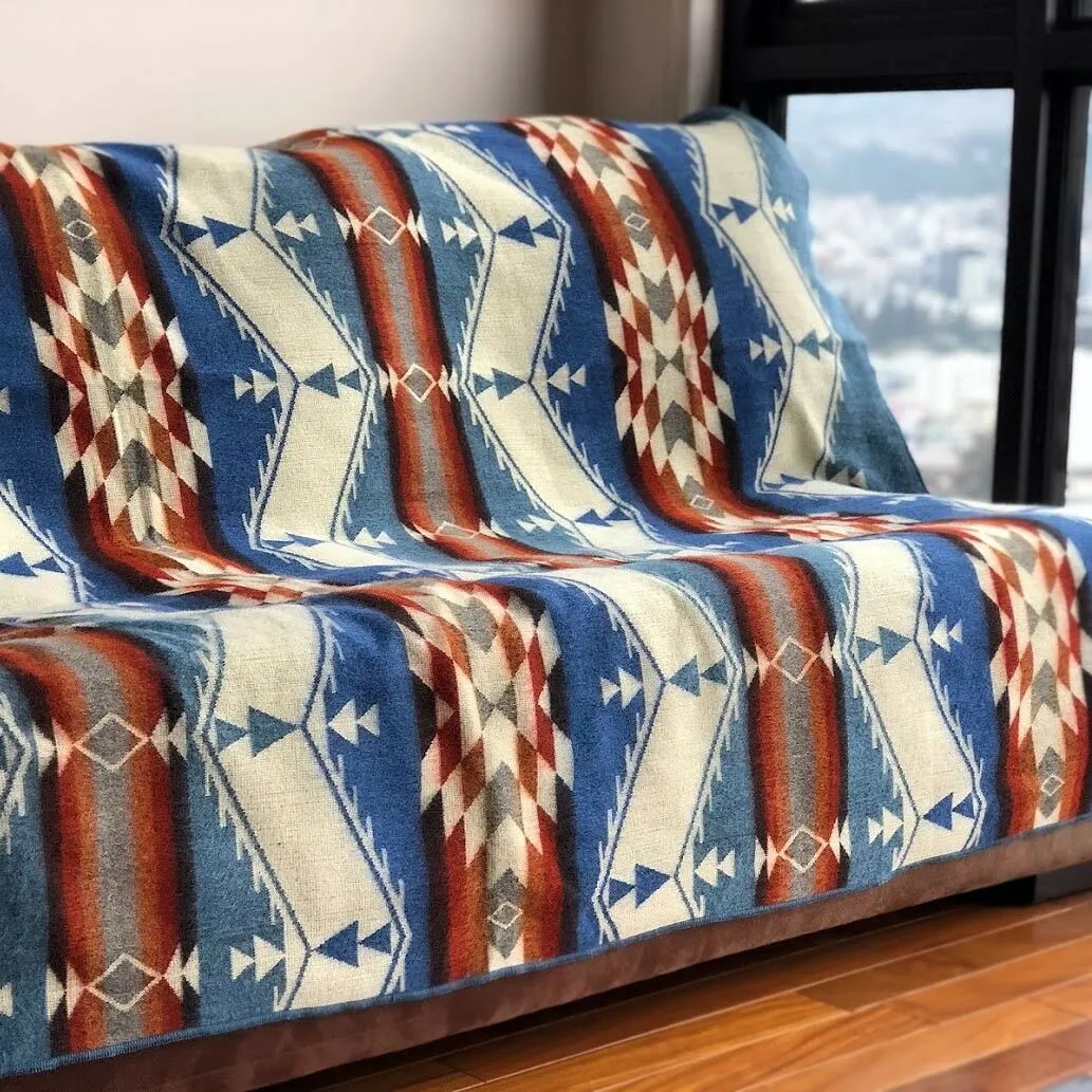 Chirupe - Baby Alpaca Blanket - Extra Large - Aztec Southwest Pattern