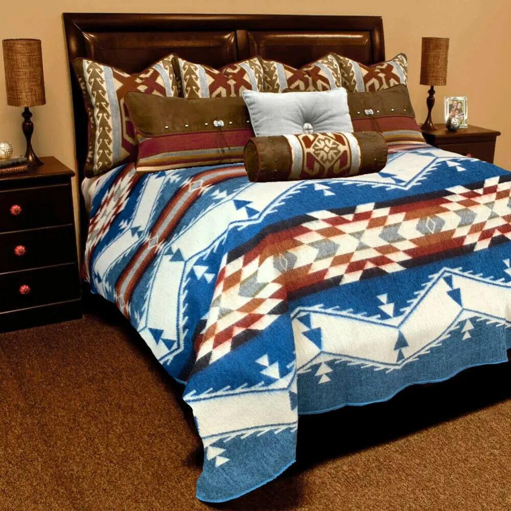 Chirupe - Baby Alpaca Blanket - Extra Large - Aztec Southwest Pattern
