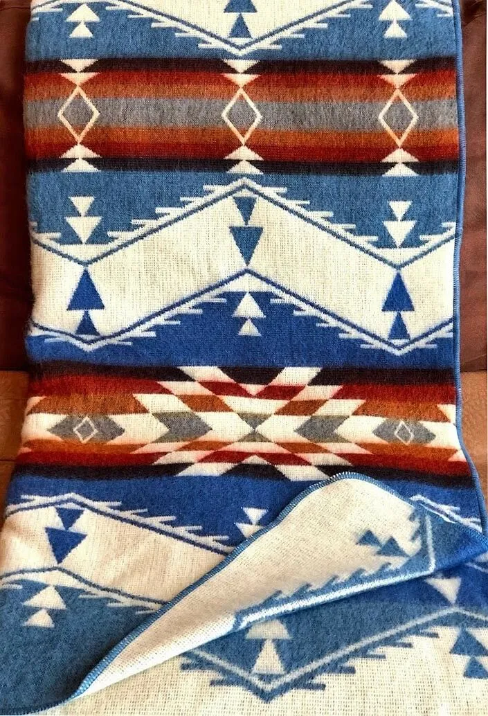 Chirupe - Baby Alpaca Blanket - Extra Large - Aztec Southwest Pattern