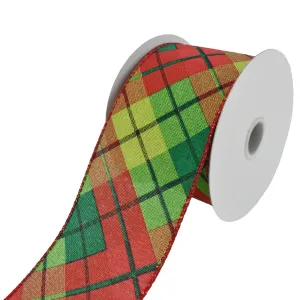 Christmas Sally Print Plaid Wired Ribbon, 2-1/2-Inch, 10-Yard