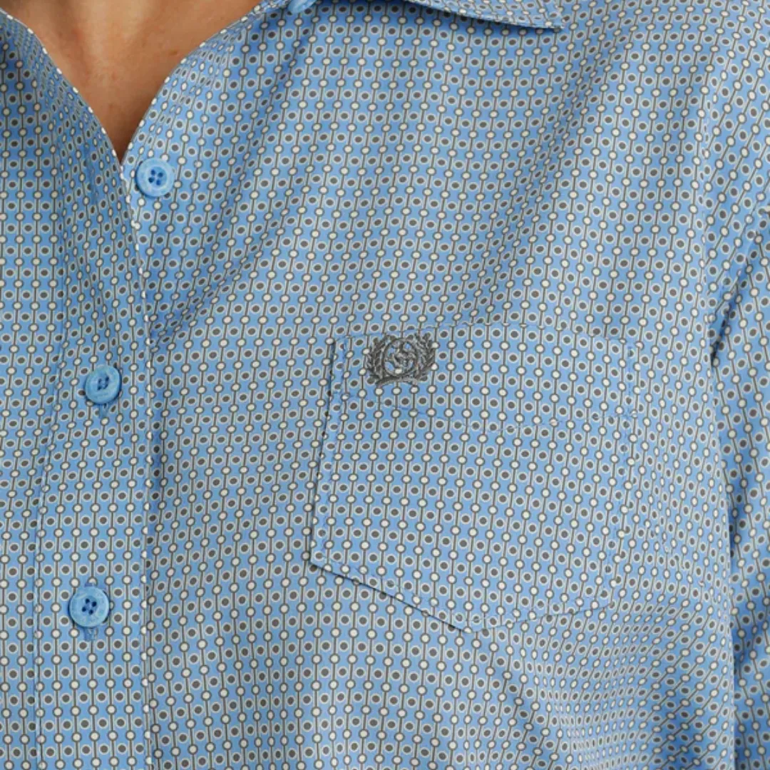 Cinch Women's Spread Collar Blue Shirt